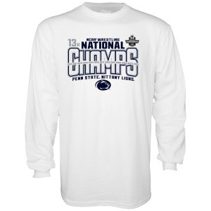 white long sleeve t-shirt 13x NCAA Wrestling National Champs Penn State Nittany Lions